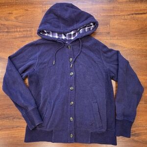 Carhartt Button Up Hoodie Sweatshirt Kid's Size M Hooded Jacket Purple